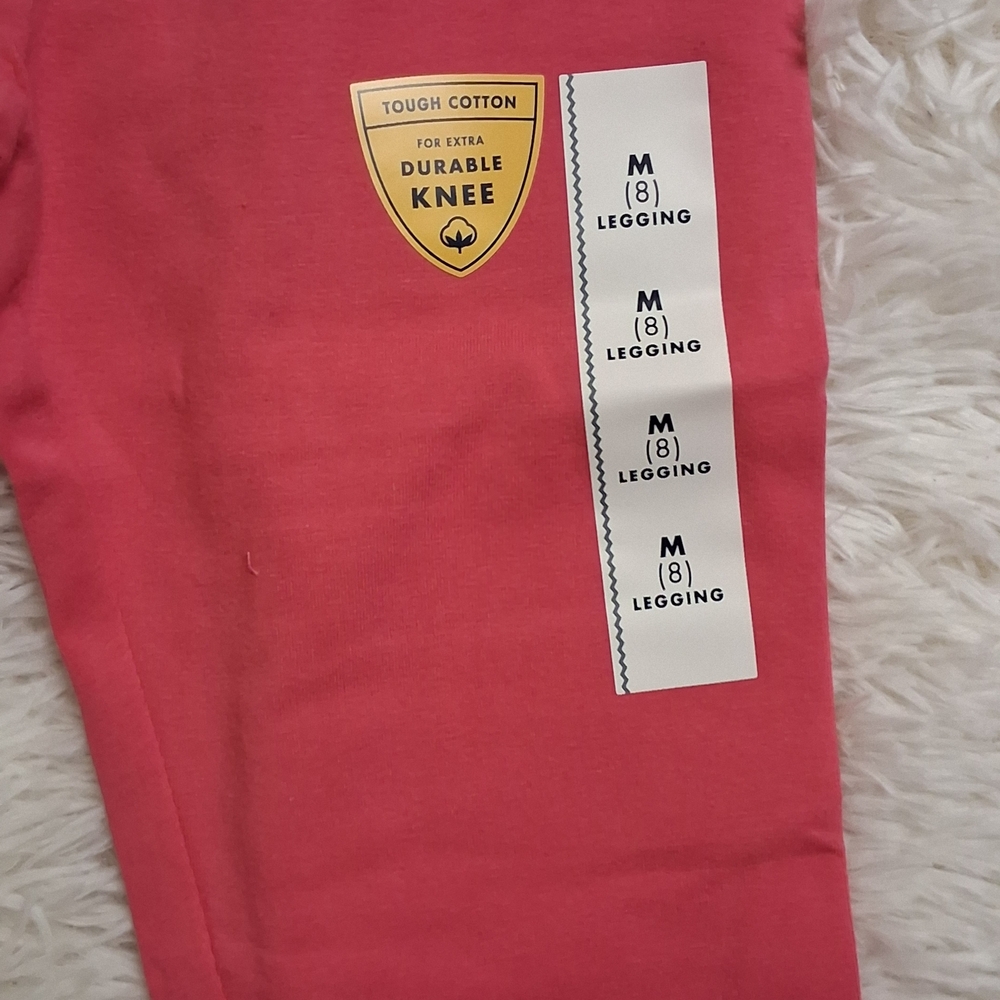 Durable Knee Leggings in Coral Pink
